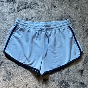 SOLD elastic light blue and black athletic shorts